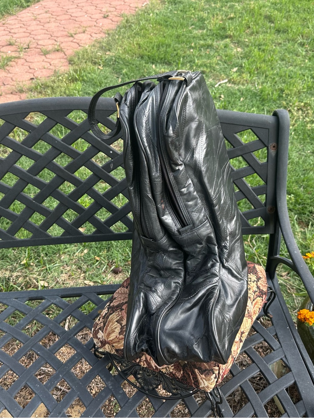 Unbranded Vintage Black Leather Double Boot Bag – Travel & Storage
